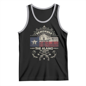 Texas Remember The Alamo San Antonio Pride Tank Top Texas History TS11 Black Athletic Heather Print Your Wear