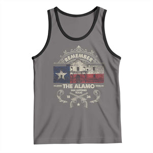 Texas Remember The Alamo San Antonio Pride Tank Top Texas History TS11 Deep Heather Black Print Your Wear