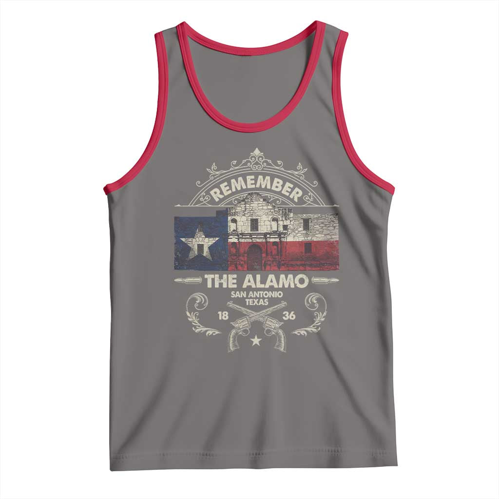 Texas Remember The Alamo San Antonio Pride Tank Top Texas History TS11 Deep Heather Red Print Your Wear