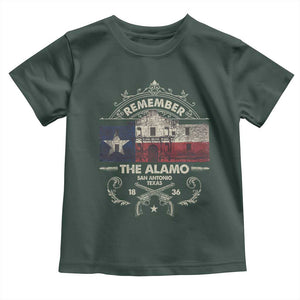 Texas Remember The Alamo San Antonio Pride Toddler T Shirt Texas History TS11 Dark Forest Green Print Your Wear