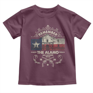 Texas Remember The Alamo San Antonio Pride Toddler T Shirt Texas History TS11 Maroon Print Your Wear