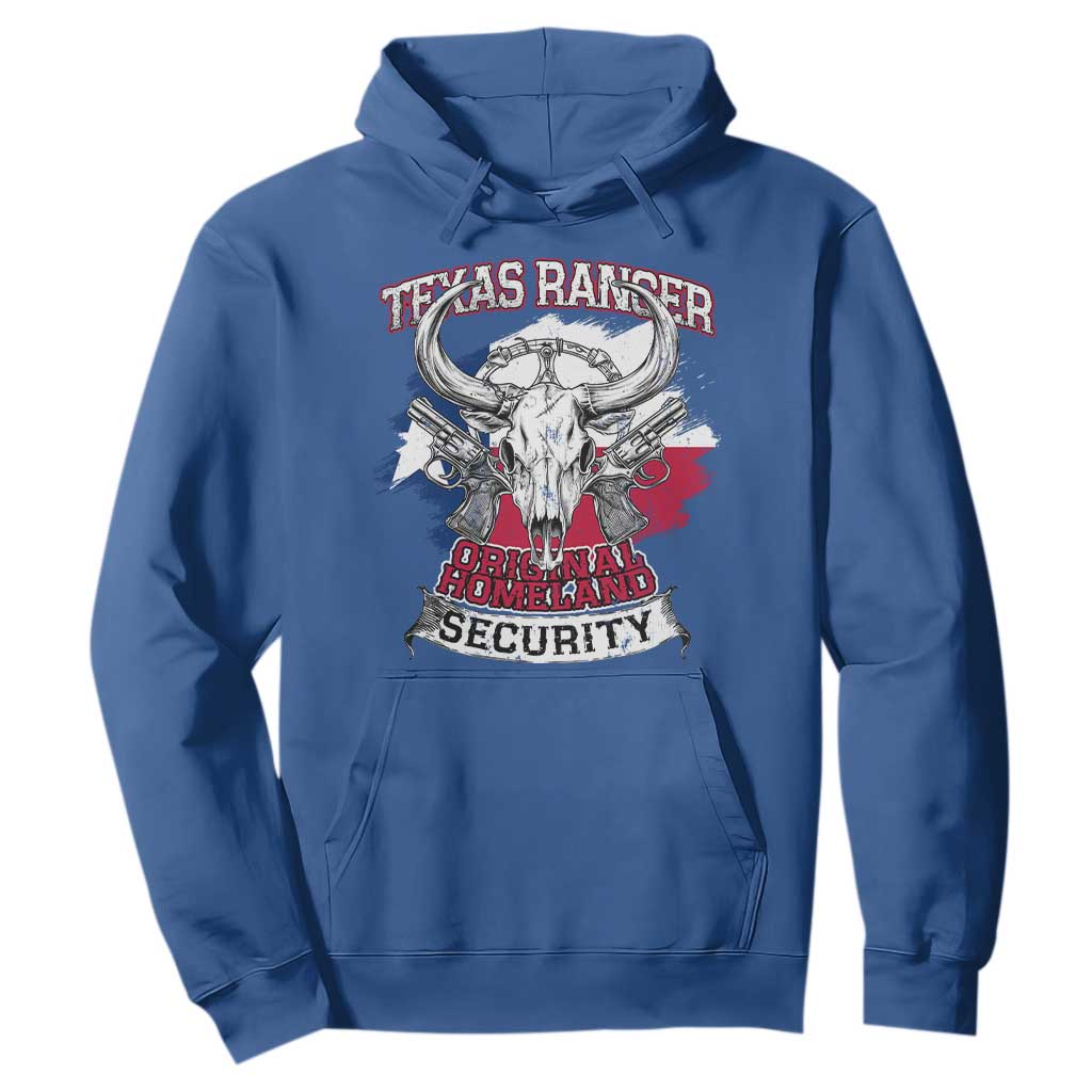 Texas Ranger Original Homeland Security Hoodie History Of Texas TS11 Royal Blue Print Your Wear