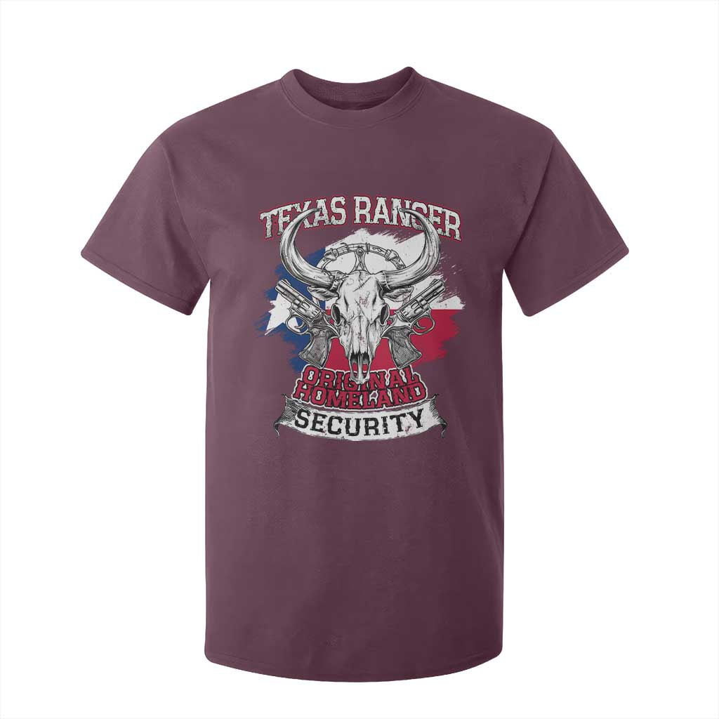Texas Ranger Original Homeland Security T Shirt For Kid History Of Texas TS11 Maroon Print Your Wear