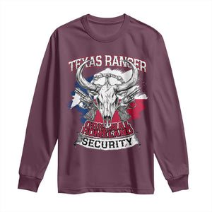 Texas Ranger Original Homeland Security Long Sleeve Shirt History Of Texas TS11 Maroon Print Your Wear