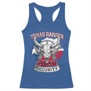 Texas Ranger Original Homeland Security Racerback Tank Top History Of Texas TS11 Royal Blue Print Your Wear