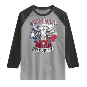 Texas Ranger Original Homeland Security Raglan Shirt History Of Texas TS11 Sport Gray Black Print Your Wear