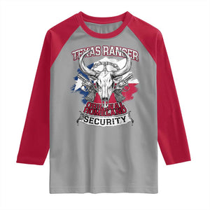 Texas Ranger Original Homeland Security Raglan Shirt History Of Texas TS11 Sport Gray Red Print Your Wear