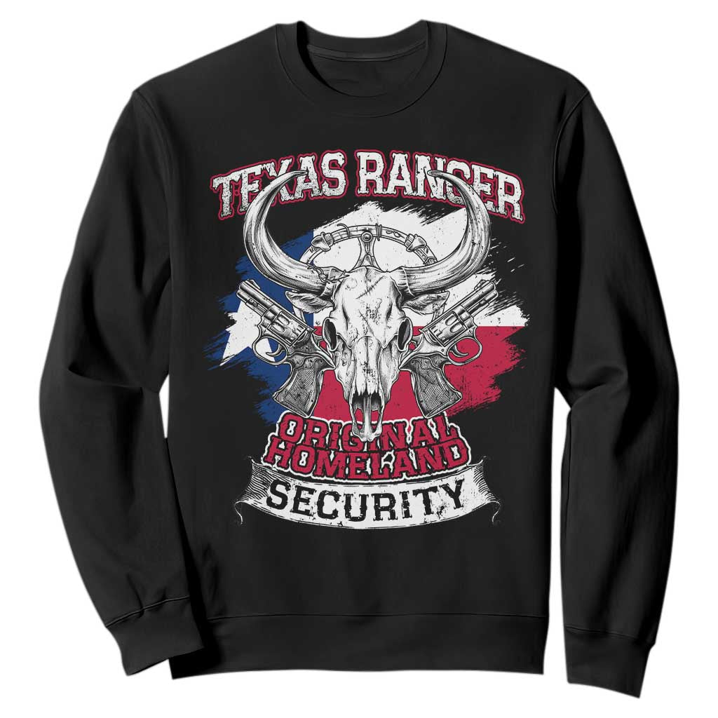 Texas Ranger Original Homeland Security Sweatshirt History Of Texas TS11 Black Print Your Wear