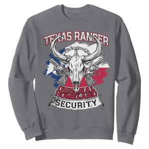 Texas Ranger Original Homeland Security Sweatshirt History Of Texas TS11 Charcoal Print Your Wear