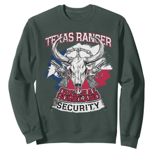 Texas Ranger Original Homeland Security Sweatshirt History Of Texas TS11 Dark Forest Green Print Your Wear