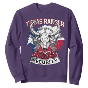 Texas Ranger Original Homeland Security Sweatshirt History Of Texas TS11 Purple Print Your Wear