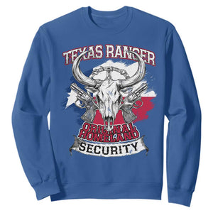 Texas Ranger Original Homeland Security Sweatshirt History Of Texas TS11 Royal Blue Print Your Wear