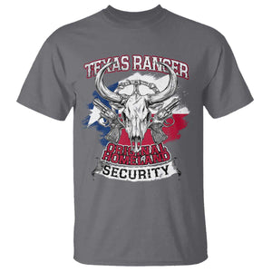 Texas Ranger Original Homeland Security T Shirt History Of Texas TS11 Charcoal Print Your Wear