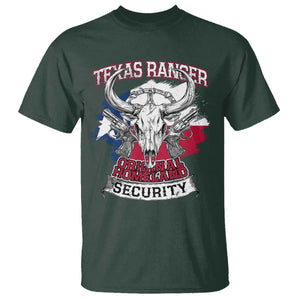 Texas Ranger Original Homeland Security T Shirt History Of Texas TS11 Dark Forest Green Print Your Wear