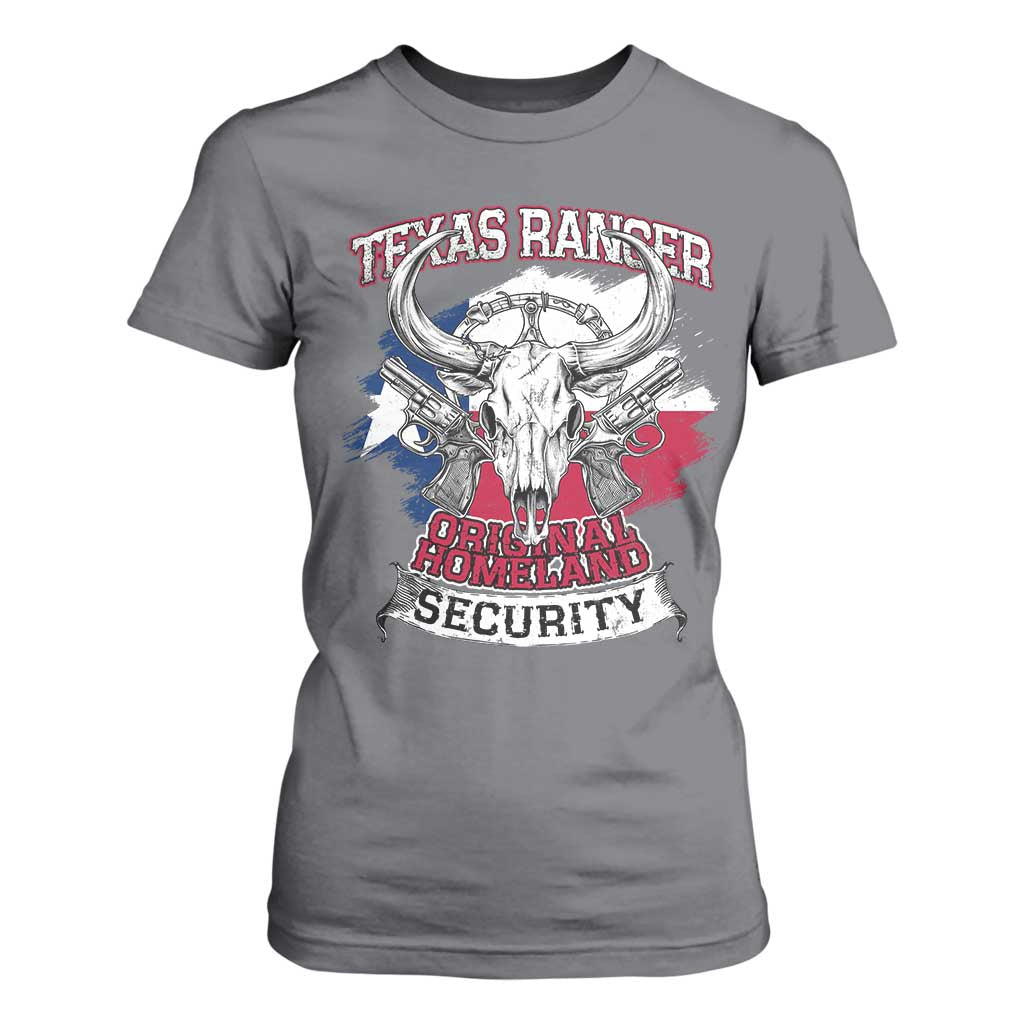 Texas Ranger Original Homeland Security T Shirt For Women History Of Texas TS11 Charcoal Print Your Wear