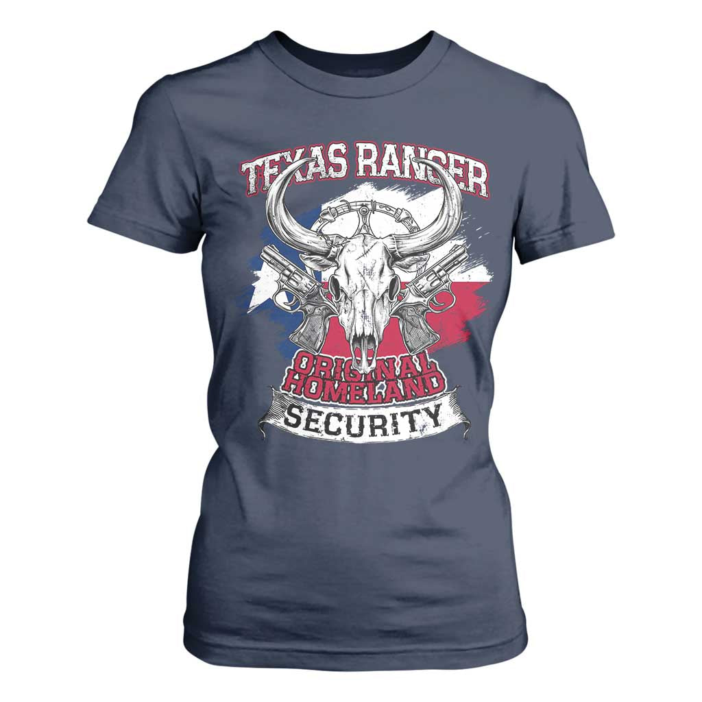 Texas Ranger Original Homeland Security T Shirt For Women History Of Texas TS11 Navy Print Your Wear