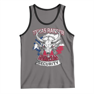 Texas Ranger Original Homeland Security Tank Top History Of Texas TS11 Deep Heather Black Print Your Wear
