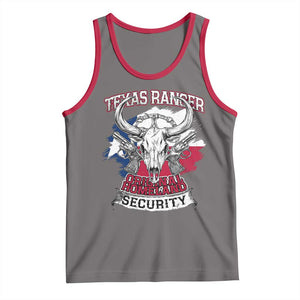Texas Ranger Original Homeland Security Tank Top History Of Texas TS11 Deep Heather Red Print Your Wear