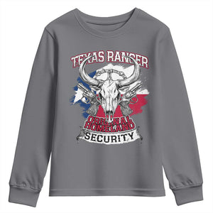 Texas Ranger Original Homeland Security Youth Sweatshirt History Of Texas TS11 Charcoal Print Your Wear