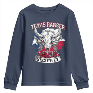 Texas Ranger Original Homeland Security Youth Sweatshirt History Of Texas TS11 Navy Print Your Wear