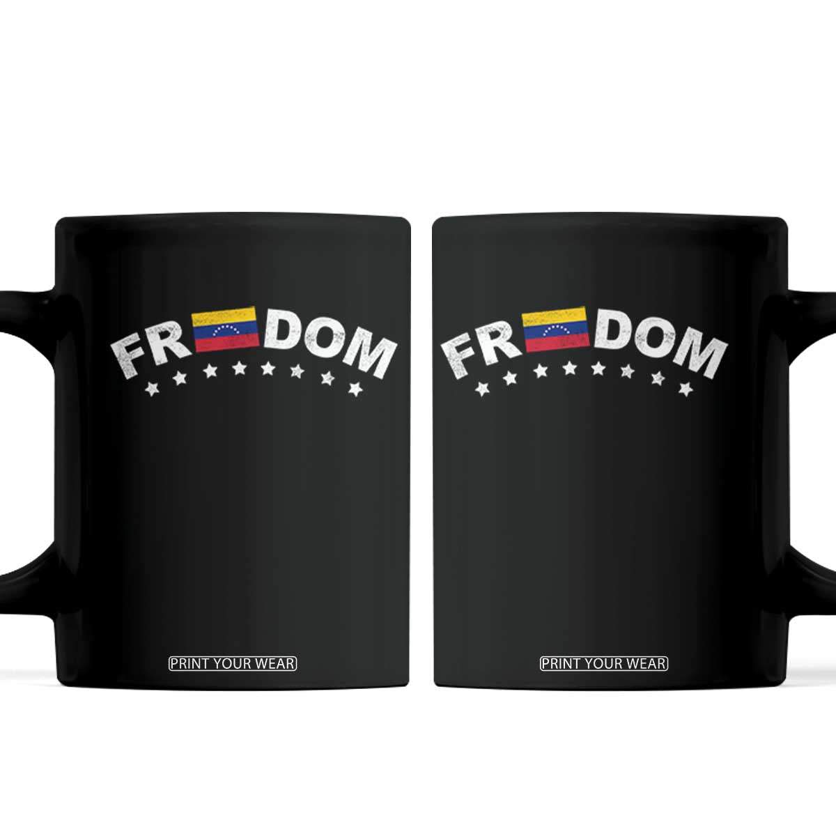 Freedom For Venezuela Coffee Mug Venezuelan Flag Eight Stars Bandera TS11 Black Print Your Wear