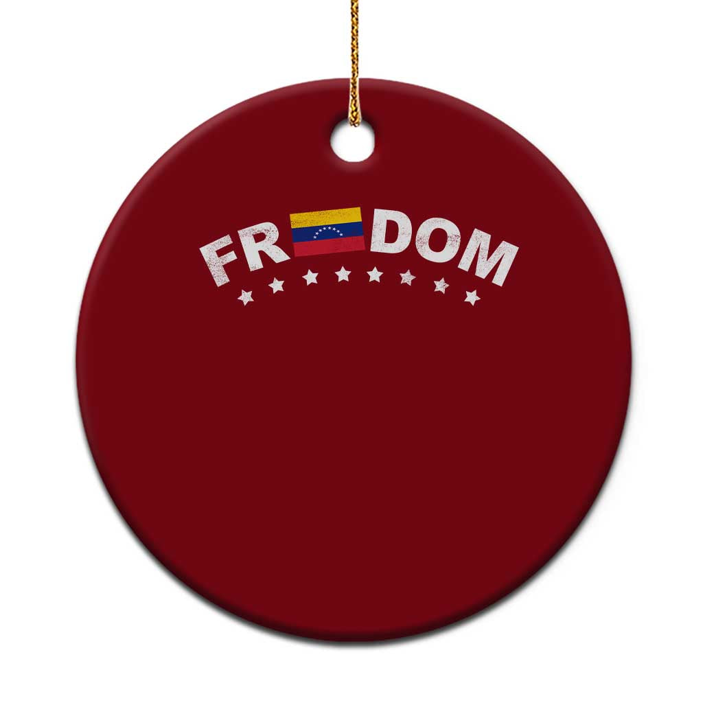 Freedom For Venezuela Ceramic Ornament Venezuelan Flag Eight Stars Bandera TS11 1pc Red Print Your Wear
