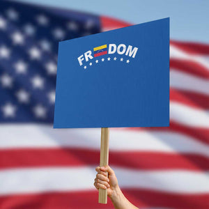 Freedom For Venezuela Protest Sign Venezuelan Flag Eight Stars Bandera TS11 Horizontal 18" × 24" Blue Print Your Wear