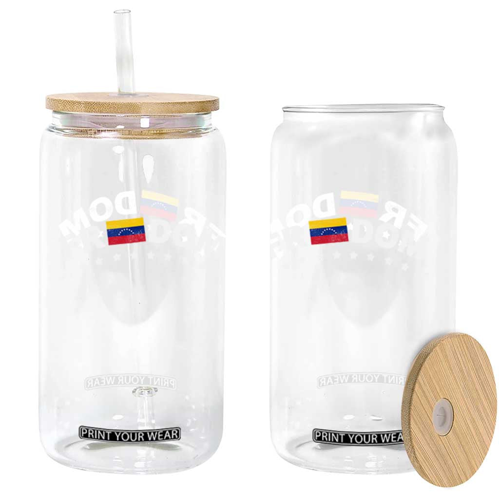 Freedom For Venezuela Glass Can Venezuelan Flag Eight Stars Bandera TS11 Print Your Wear