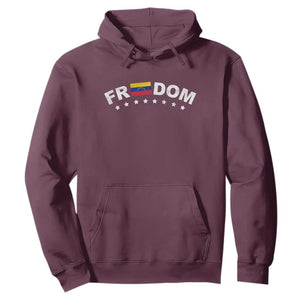 Freedom For Venezuela Hoodie Venezuelan Flag Eight Stars Bandera TS11 Maroon Print Your Wear