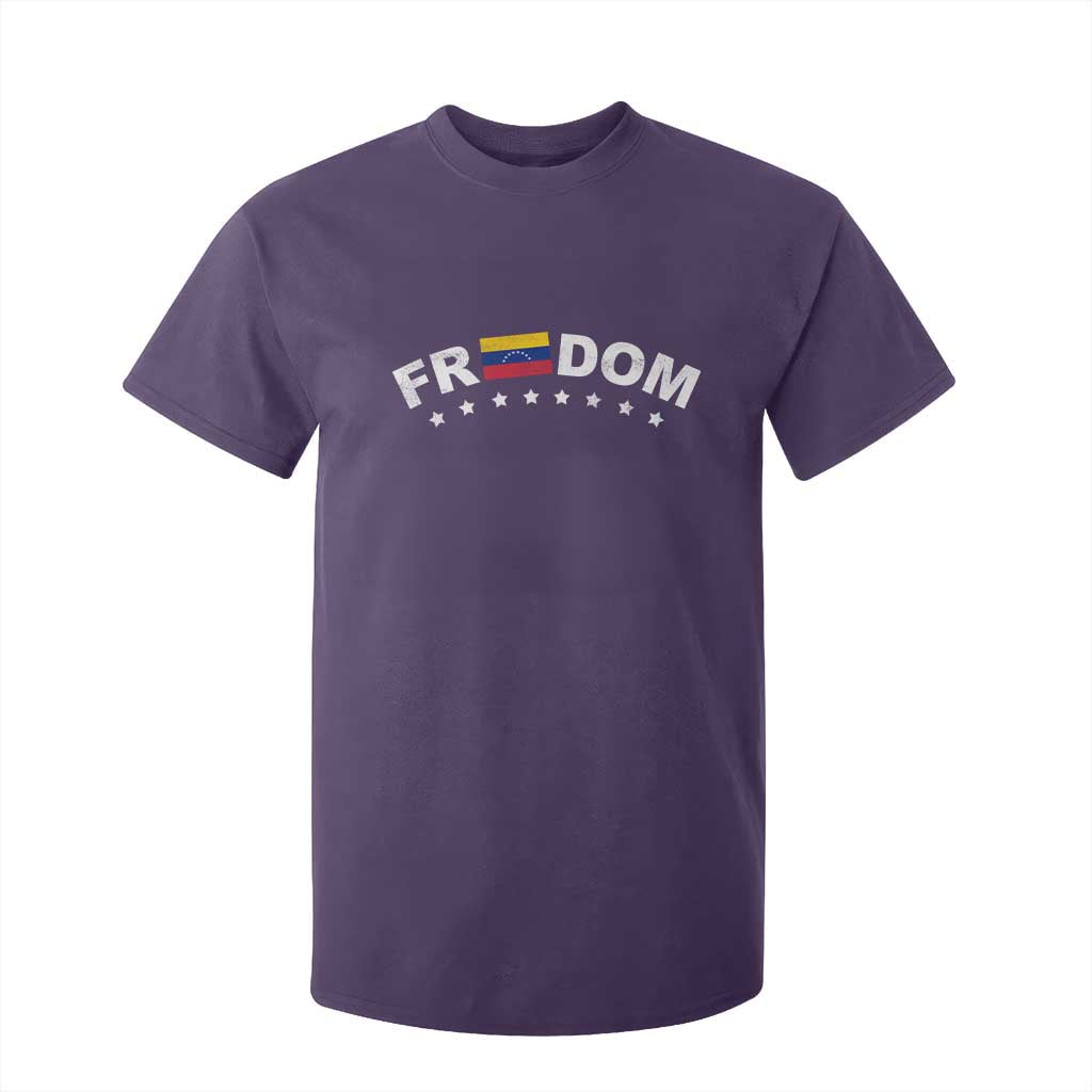 Freedom For Venezuela T Shirt For Kid Venezuelan Flag Eight Stars Bandera TS11 Purple Print Your Wear