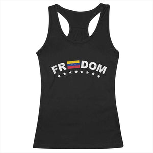 Freedom For Venezuela Racerback Tank Top Venezuelan Flag Eight Stars Bandera TS11 Black Print Your Wear