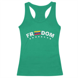Freedom For Venezuela Racerback Tank Top Venezuelan Flag Eight Stars Bandera TS11 Irish Green Print Your Wear