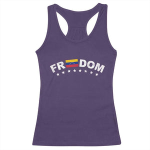 Freedom For Venezuela Racerback Tank Top Venezuelan Flag Eight Stars Bandera TS11 Purple Print Your Wear