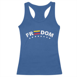Freedom For Venezuela Racerback Tank Top Venezuelan Flag Eight Stars Bandera TS11 Royal Blue Print Your Wear