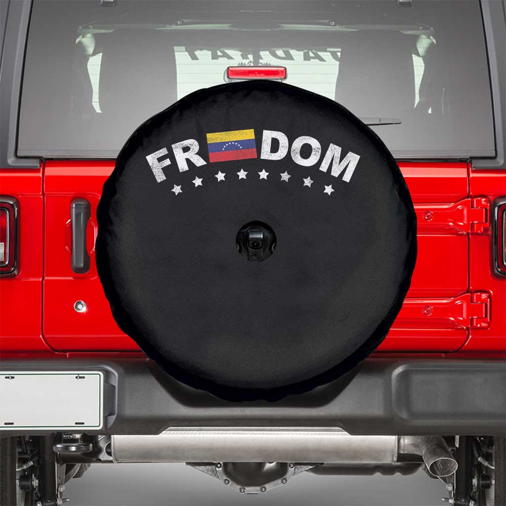 Freedom For Venezuela Spare Tire Cover Venezuelan Flag Eight Stars Bandera TS11 Black Print Your Wear