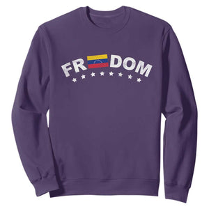 Freedom For Venezuela Sweatshirt Venezuelan Flag Eight Stars Bandera TS11 Purple Print Your Wear
