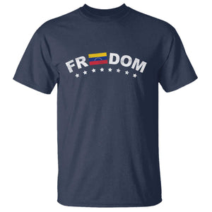 Freedom For Venezuela T Shirt Venezuelan Flag Eight Stars Bandera TS11 Navy Print Your Wear