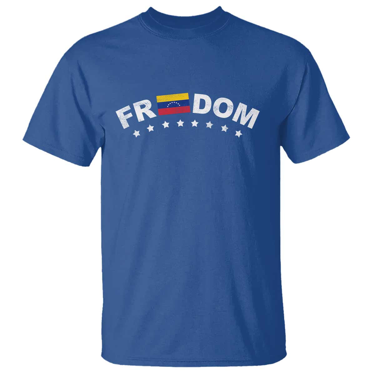 Freedom For Venezuela T Shirt Venezuelan Flag Eight Stars Bandera TS11 Royal Blue Print Your Wear