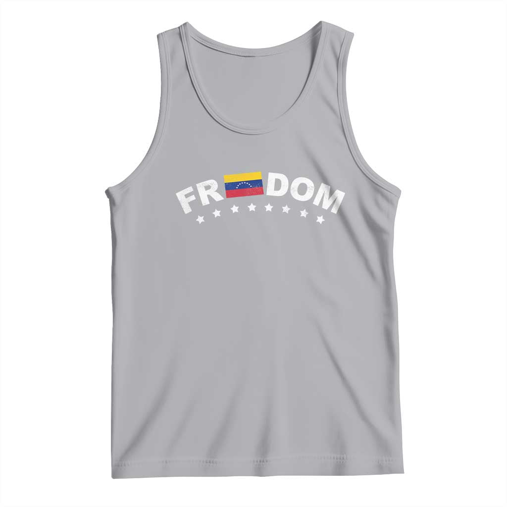 Freedom For Venezuela Tank Top Venezuelan Flag Eight Stars Bandera TS11 Athletic Heather Print Your Wear