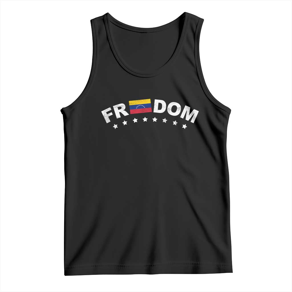 Freedom For Venezuela Tank Top Venezuelan Flag Eight Stars Bandera TS11 Black Print Your Wear
