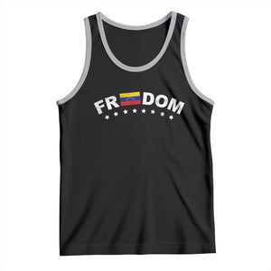 Freedom For Venezuela Tank Top Venezuelan Flag Eight Stars Bandera TS11 Black Athletic Heather Print Your Wear