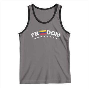 Freedom For Venezuela Tank Top Venezuelan Flag Eight Stars Bandera TS11 Deep Heather Black Print Your Wear