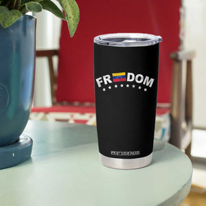 Freedom For Venezuela Tumbler Cup Venezuelan Flag Eight Stars Bandera TS11 Print Your Wear