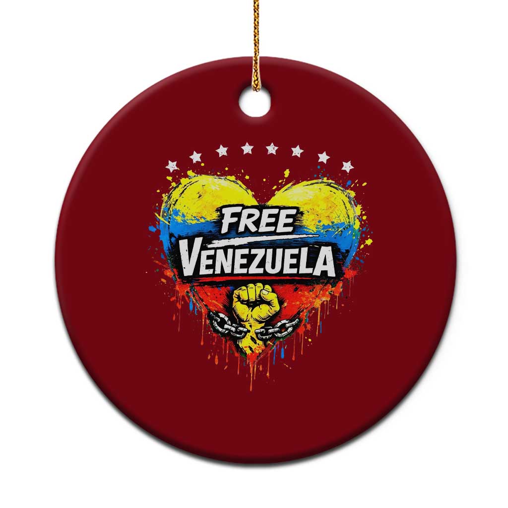 Free Venezuela Ceramic Ornament Freedom Venezuelan Flag Hand Fist Graphic TS11 1pc Red Print Your Wear