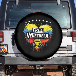 Free Venezuela Spare Tire Cover Freedom Venezuelan Flag Hand Fist Graphic TS11 No hole Black Print Your Wear
