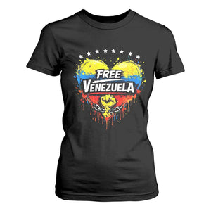 Free Venezuela T Shirt For Women Freedom Venezuelan Flag Hand Fist Graphic TS11 Black Print Your Wear