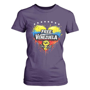 Free Venezuela T Shirt For Women Freedom Venezuelan Flag Hand Fist Graphic TS11 Purple Print Your Wear
