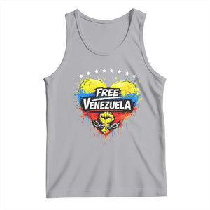 Free Venezuela Tank Top Freedom Venezuelan Flag Hand Fist Graphic TS11 Athletic Heather Print Your Wear