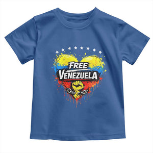 Free Venezuela Toddler T Shirt Freedom Venezuelan Flag Hand Fist Graphic TS11 Royal Blue Print Your Wear