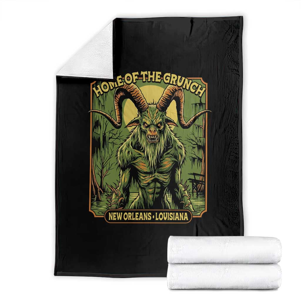 Grunch Road Monster Throw Blanket Home Of The Grunch Nola Louisiana TS11 Black Print Your Wear